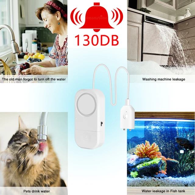 130DB Home Alarm Water Leakage Alarm Detector Independent Water Leak Sensor Detection Flood Alert Overflow Security Alarm System 6