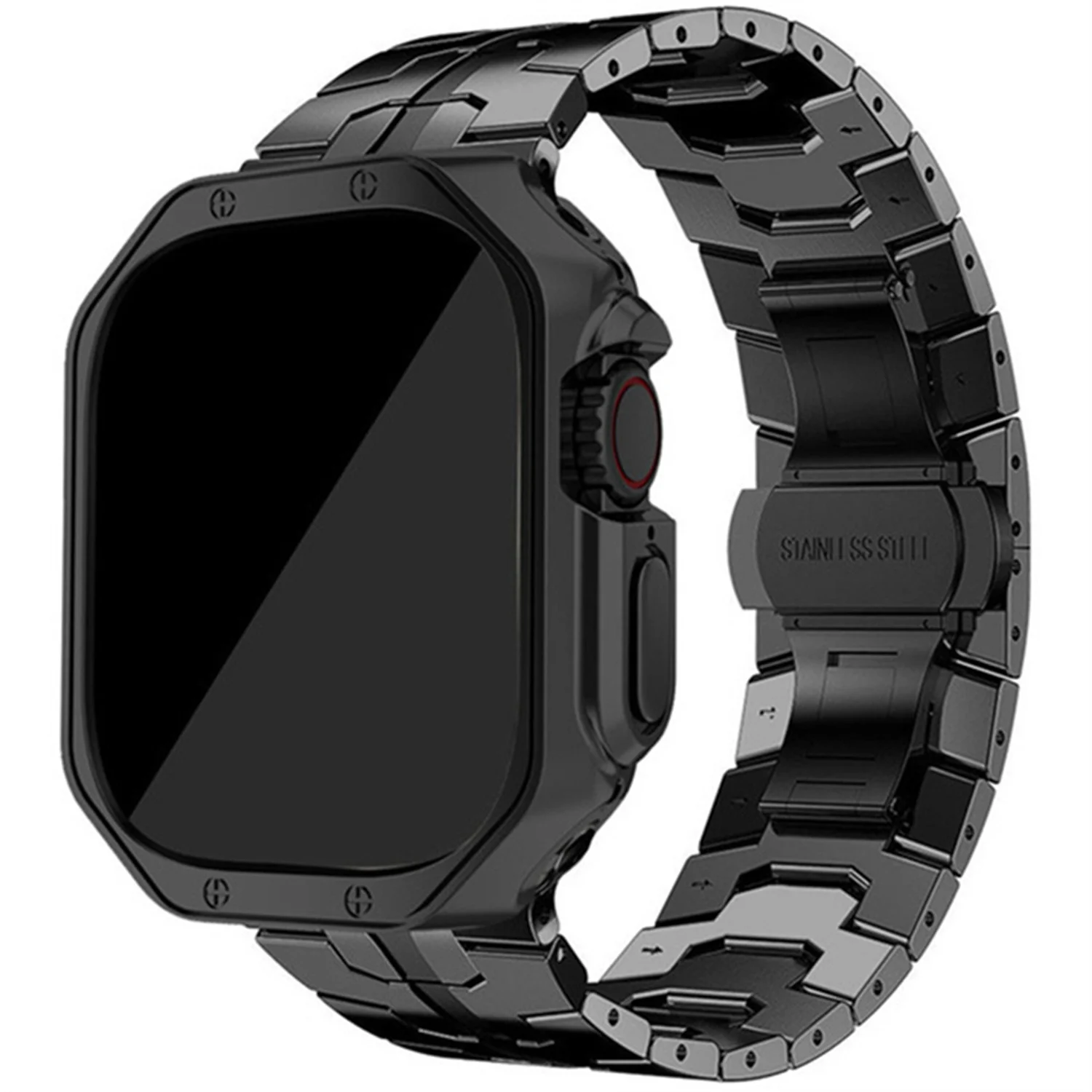 

Ремешок и аксессуары для часов Apple Watch Ultra 49 мм, армированный ремешок из нержавеющей стали, Мягкий защитный чехол для iWatch Series 8 7 6 5 4 SE 41 мм 45 мм 40 мм
