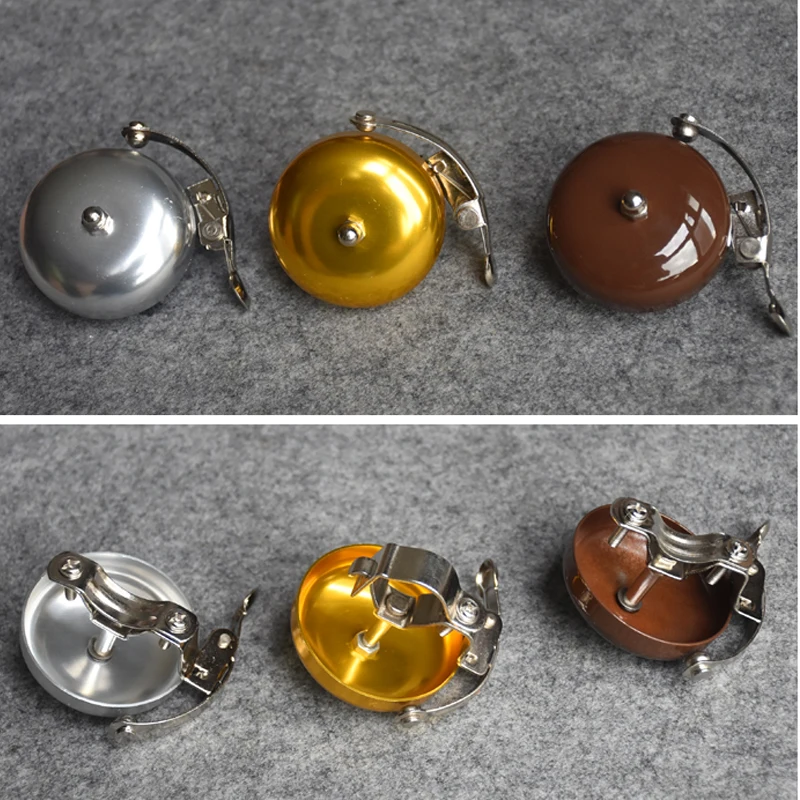 Bicycle Retro Bell Leisure Bicycle Dial Bell Aluminum Silver Gold Coffee Brown bicycle bell bicycle accessories