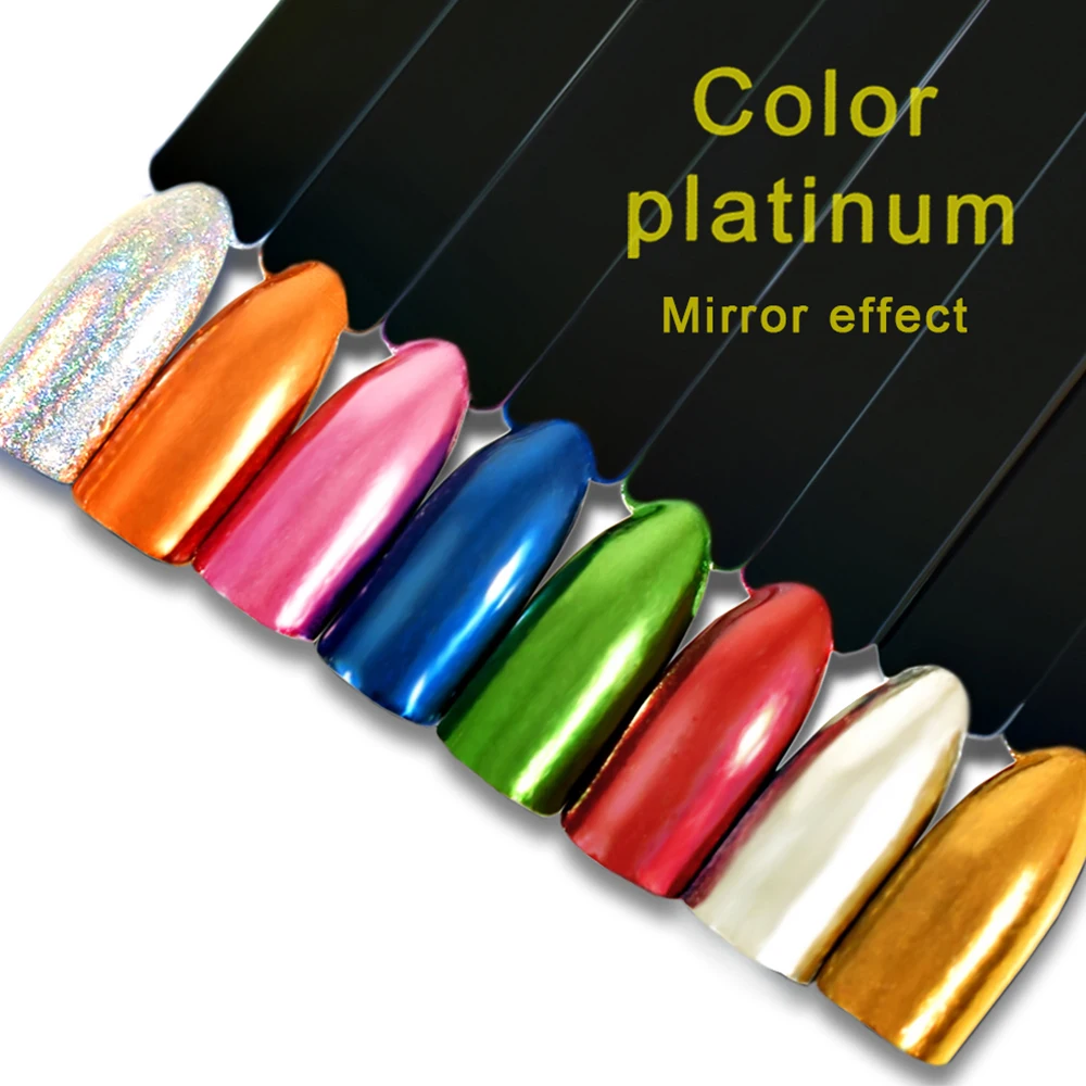 Magic Mirror Chameleon Glitter Nail Flakes Sequins Powder Gold Silver Red Irregular Paillette Nail Decoration SACB01-08