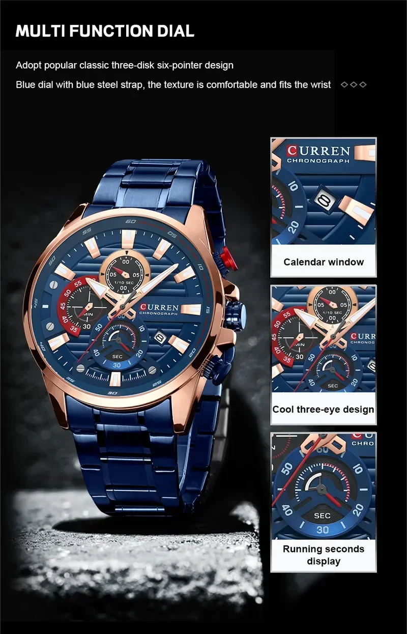 Curren 8415 Men's Watch description image 4