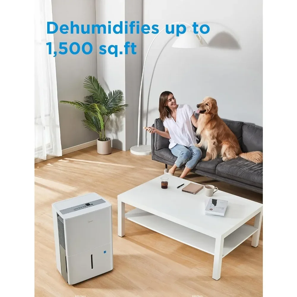 1,500 Sq. Ft. Energy Star Certified Dehumidifier With Reusable Air Filter 22 Pint - Ideal For Basements 2