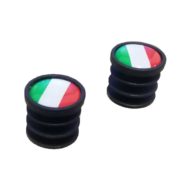 1 Pair Bicycle National Flag Handlebar End Plug For MTB Mountain Road Bike Grips Cap Covers End Stoppers 22mm Diameter