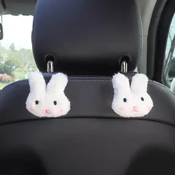 Cute Bear Car Seat Back Hooks - Adorable Headrest Organizer & Car Decor (2pc rabbit)