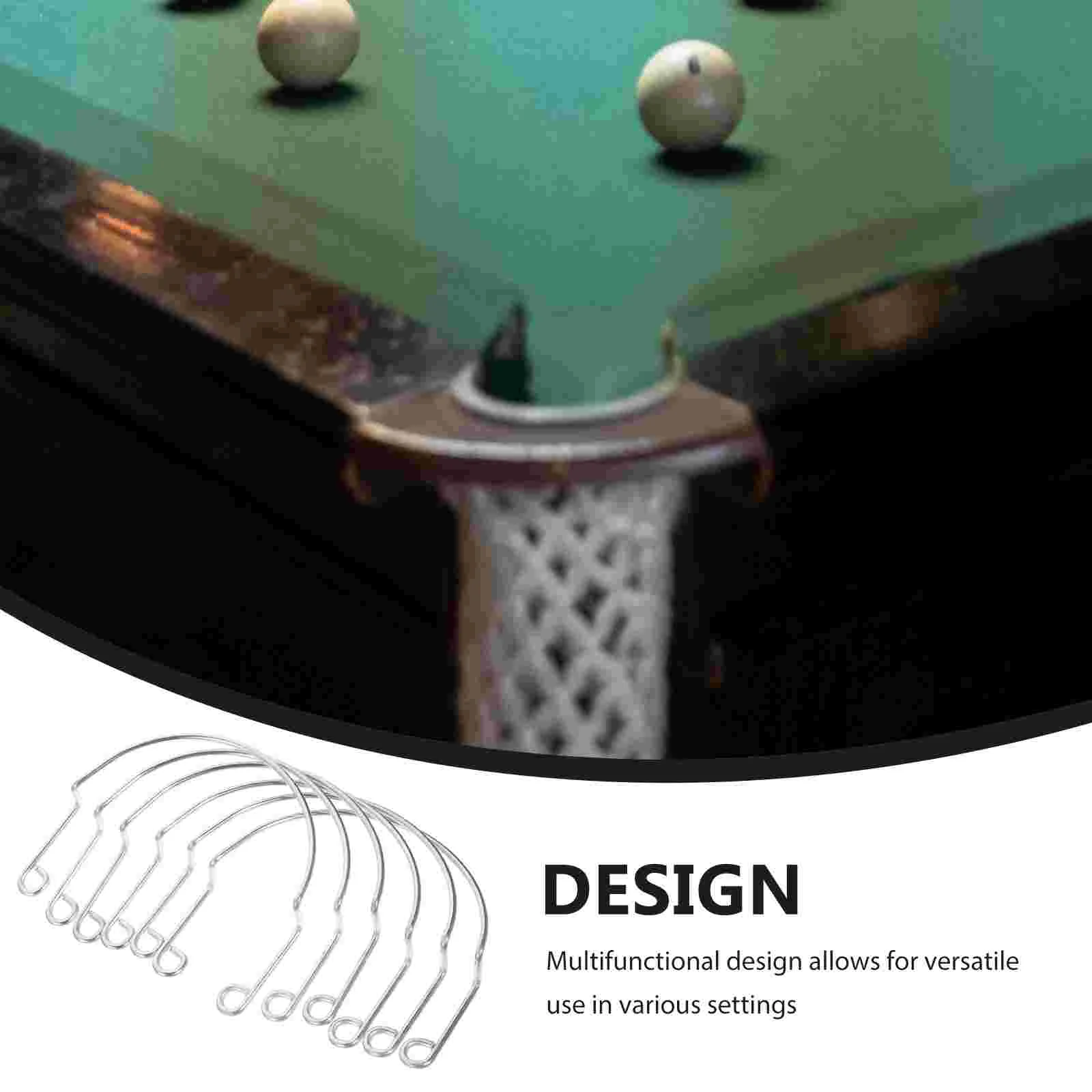 6 Pcs Aluminium Alloy Pool Table Net Bag Fixator Billiard Storage Holder Metal Snooker Pockets Corner Rack Parts Accessories