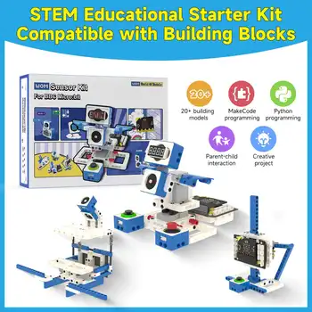 Yahboom 21 in 1 Microbit V2 Kit di robotica Kit sensore elettronico fai-da-te Giocattolo programmabile per bambini Supporto MakeCode Programmazione Python