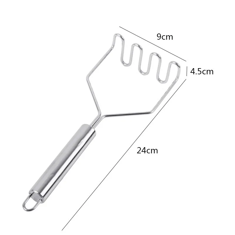 Potato Masher Stainless Steel Potato Masher Potato Crusher Wave Shape Cutter Kitchen Accessories Gadget Cooking Tools Mashed