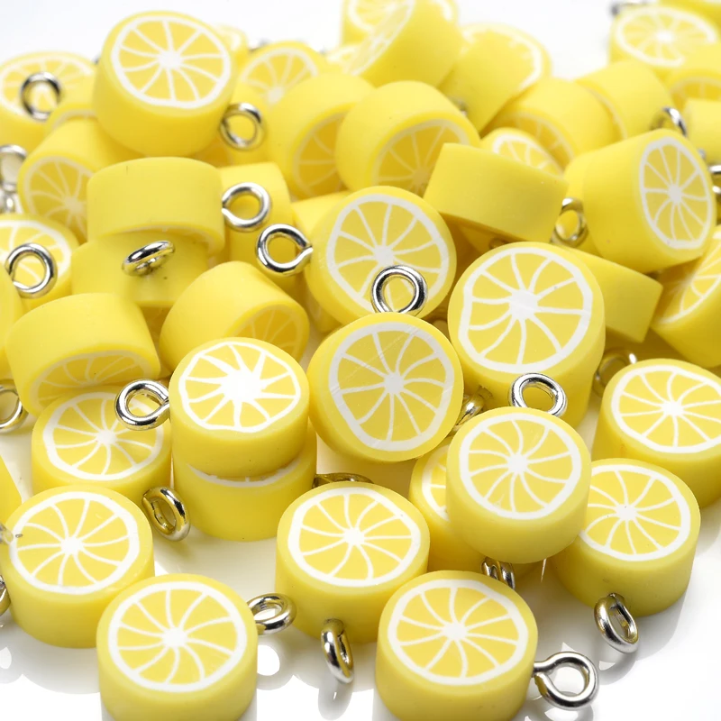 Fruit-Shaped Polymer Clay Pendants – 30-Piece Set