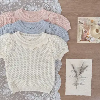 Elegant Scalloped Girls Knit Top 1