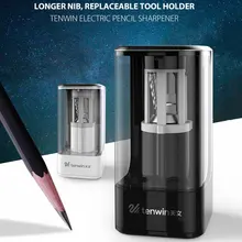 

Black Professional Electric Sharpener Pencil Electric Heavy Duty Mechanical Automatic Safe For Kids School Home Office