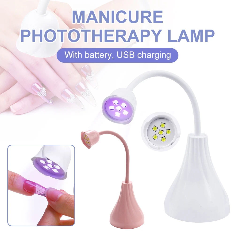 Mini Nail LED Lamp Nail Dryer Rechargeable UV/LED Nail Lamp Fast Drying
