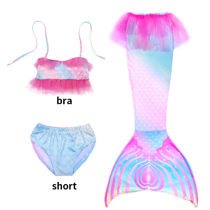 thumbnail image 1 of Traje de baño de cola de sirena para niños, bañador para niñas pequeñas, monoaleta, 2024, 1 of 5