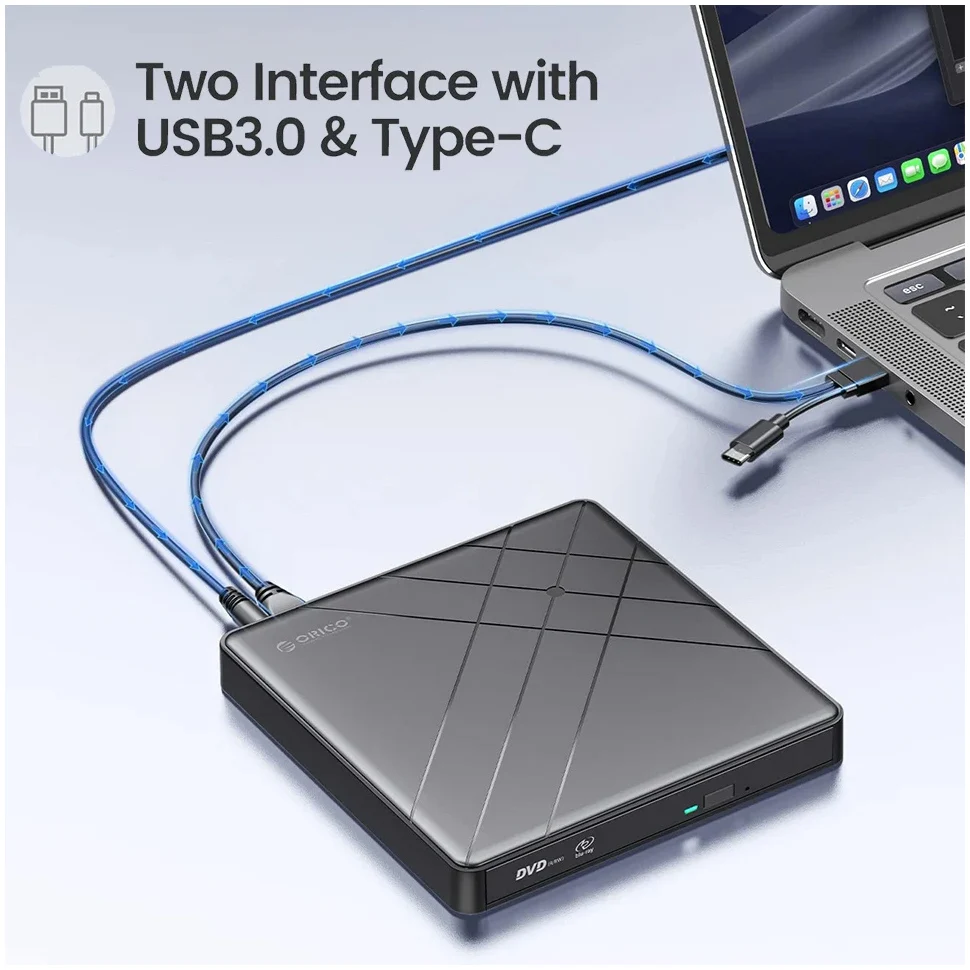External Disk Recorder Reader Burner for 5" CD R/RW ROM DVD RAM DL BD Player Recorder Optical Drive Enclosure Disco Case
