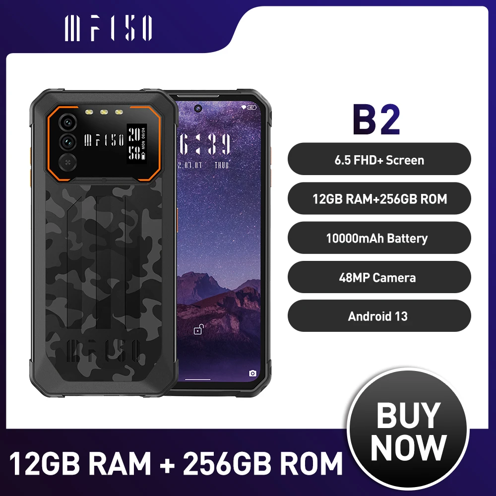 IIIF150 B2 Rugged Phones Android 13 20MP Night Vision 10000mAh Cellphones 6.5 FHD+ 12GB(6GB+6GB Extended) 256GB 48MP Smartphone oukitel wp7 rugged 8000mah 6 53 infrared night vision 48mp triple cameras 6gb 128gb octa core nfc module uvc rugged smartphone