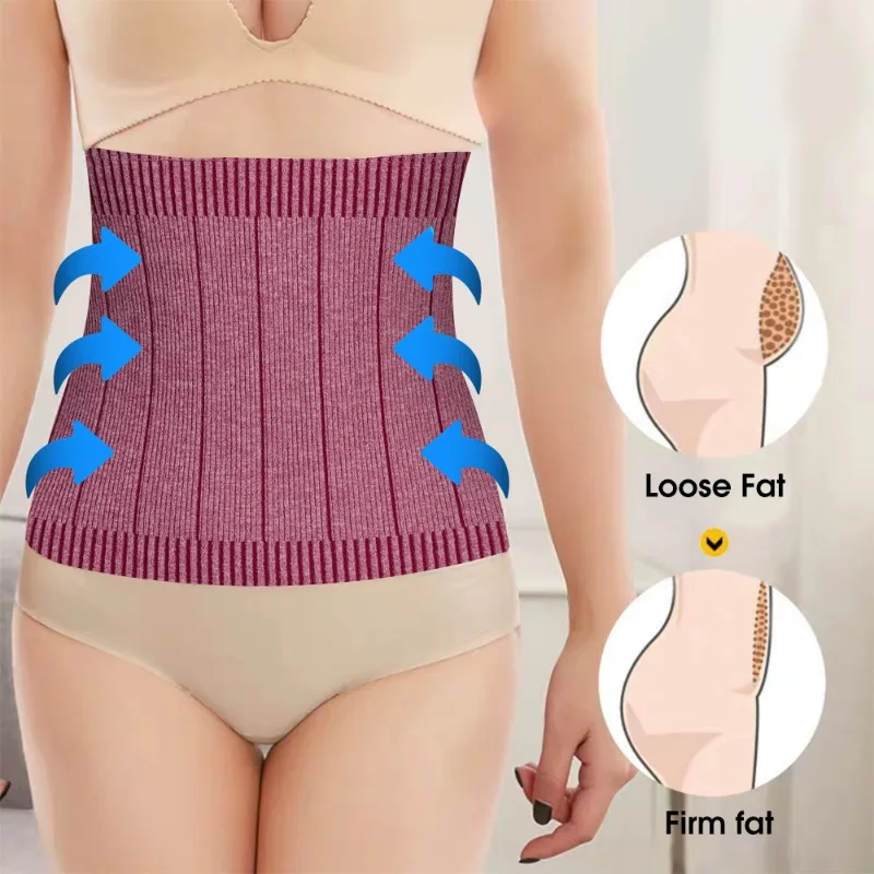 Waist Trainer Corset Women Elastic Lower Back Belly Waist Warmer Band Binder Kidney Protector Wrap Winter Elder Back Pain Relief Lumbar Support Belt