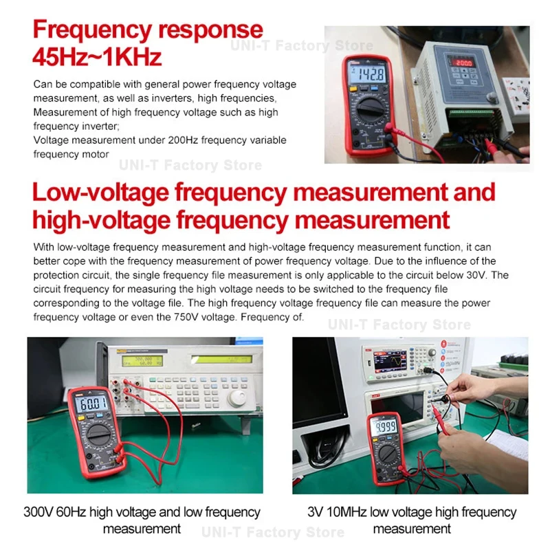 UNI-T UT890C UT890D Plus Digital Multimeter Professional AC DC Ammeter Voltmeter Frequency Resistance Capacitance Multi Meter digital multimeter tester