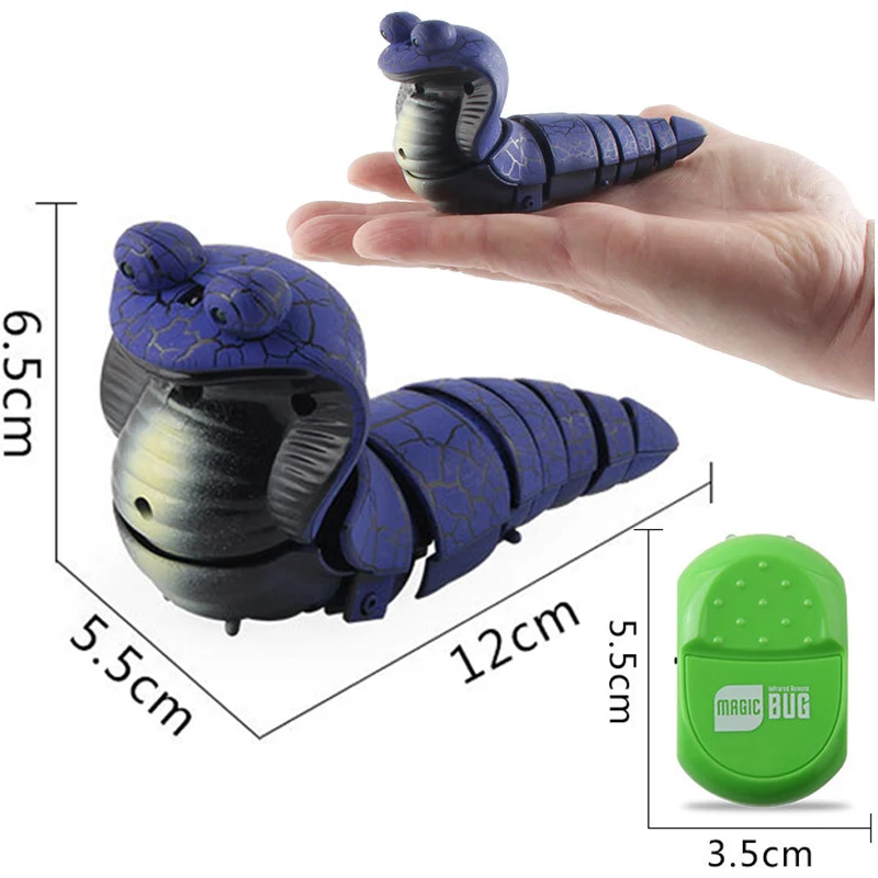 Serpent Électrique Télécommandé Réaliste Noir - Jouet RC Farce Pour Enfants Halloween Noël