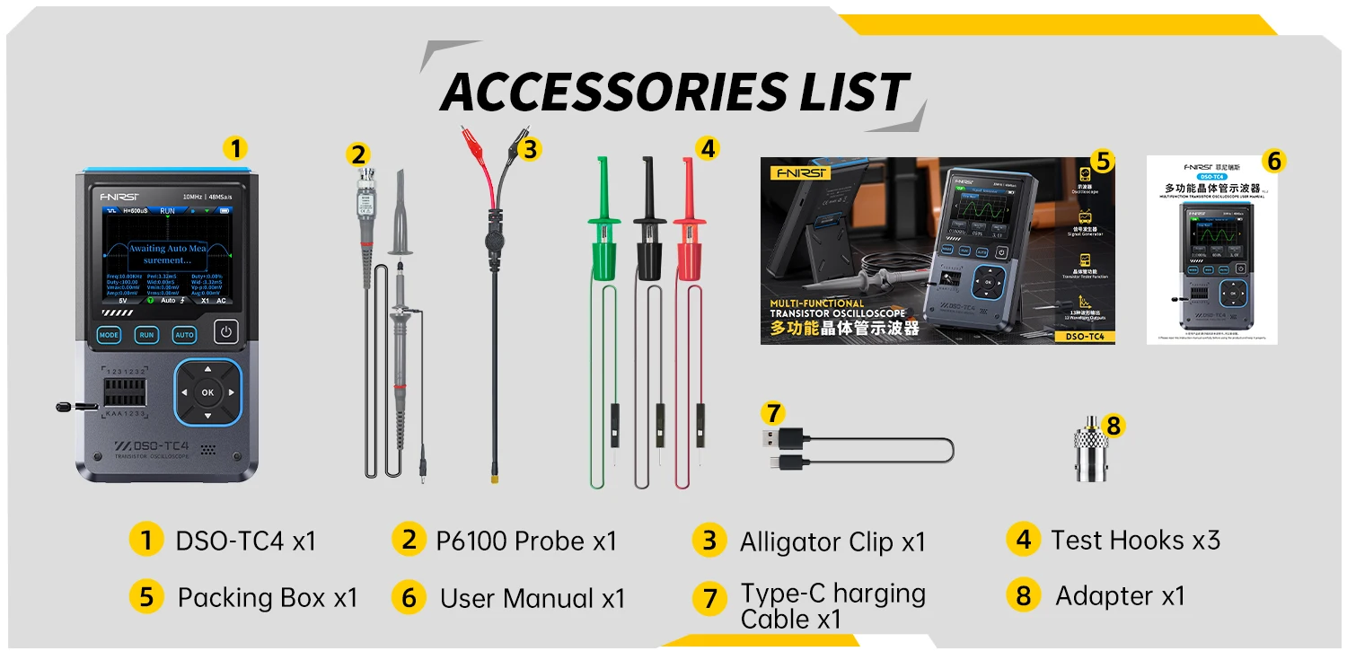 DSO-TC4 TC3 Upgrade 10MHz 48MSa/s Electrician Tool