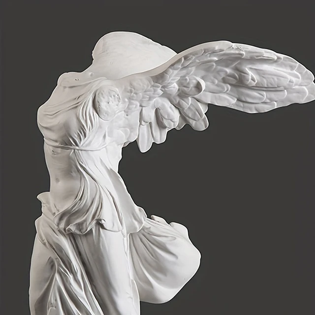 Statue de déesse grecque de la victoire Rick, figurine d'art d'aile d'ange, décoration de bureau à domicile, sculpture en résine, ornement 4