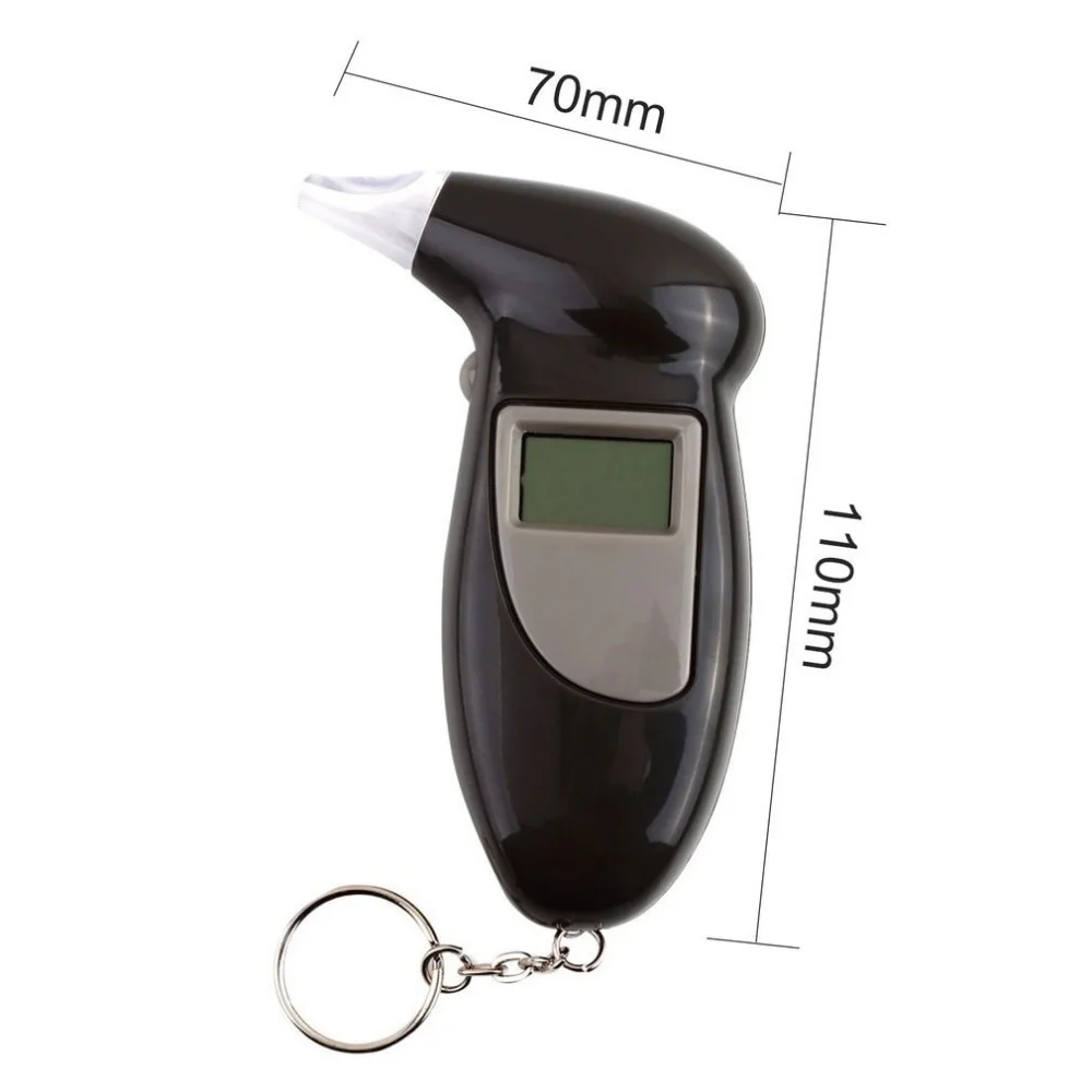 New Arrival Alcohol Breath Tester Breathalyzer Analyzer Detector Test Keychain Breathalizer Breathalyser DeviceLCD Screen images - 6