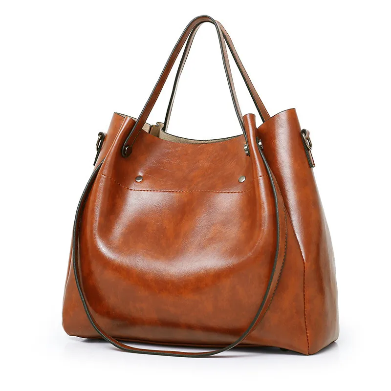 Women's Handbag 4-piece Set Women's Shoulder Bag Fashion Purse Vintage Leather Bag Large Capacity Handbag Inclined Shoulder Bag