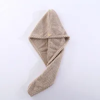 Fast Absorption Hair Drying Turban Hat Pineapple Coral Fleece Long Hair Drying Hat Towel 25x65cm 3