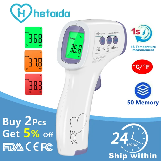 Digital Thermometer Gun Infrared Contactless Forehead IR Temperature  Measurement