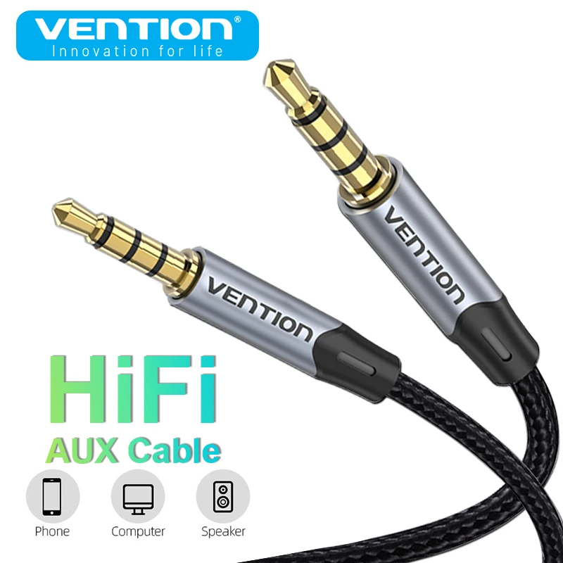 Aux Jack Samsung S9 Aux Cable For Car Vention Jack Audio Cable For