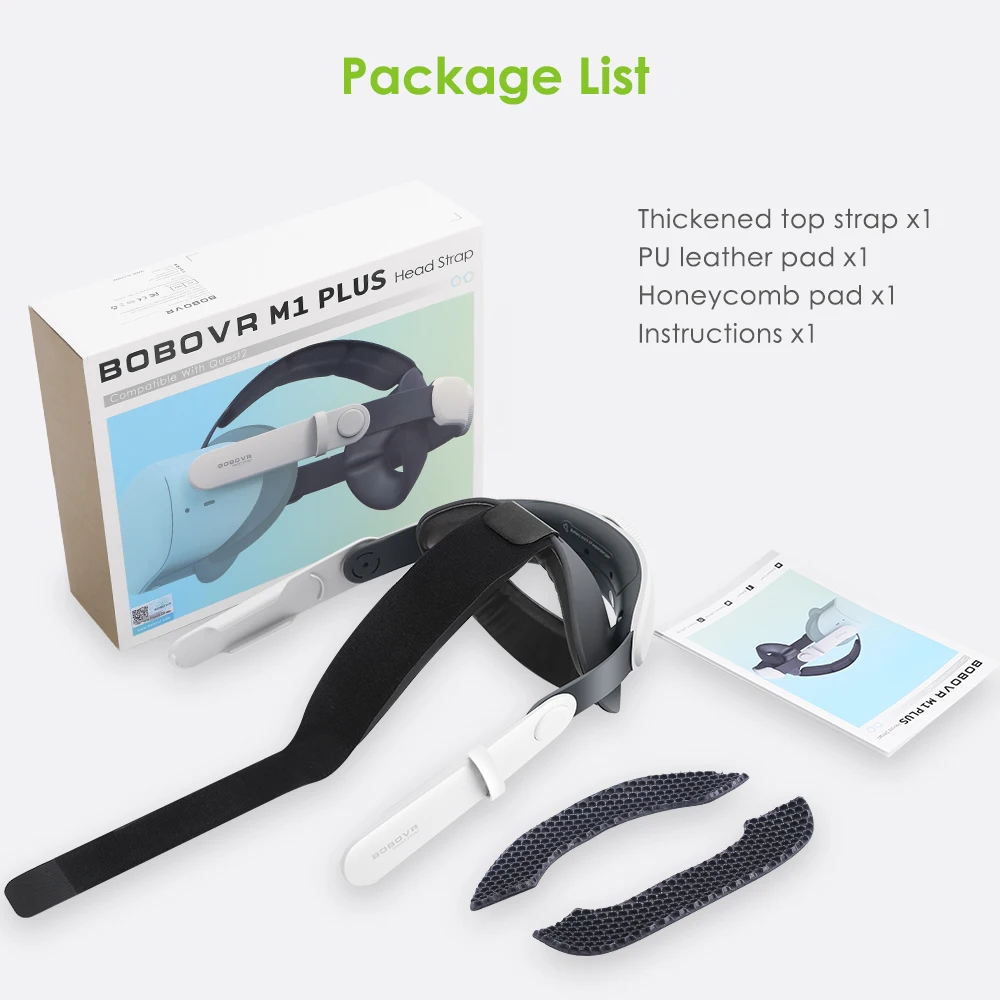 BOBOVR M1 Plus Elite Head Strap with Anti-Slip PU Leather