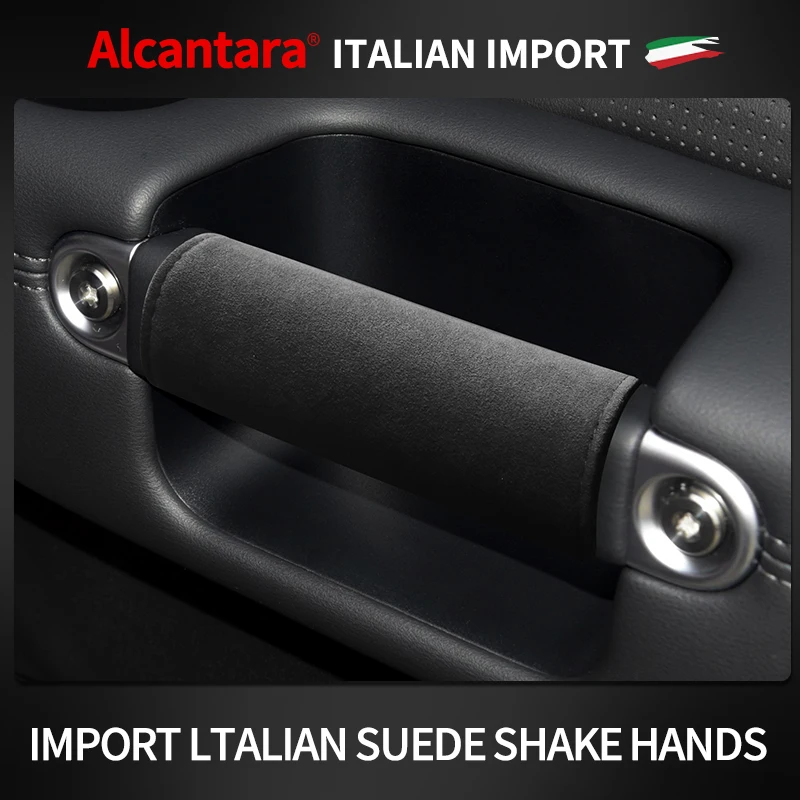 Alcantara Suede Car Logo Styling Roof Armrest Pull Gloves Door Handle  Protective Pad Auto Interior Decoration Accessories - AliExpress