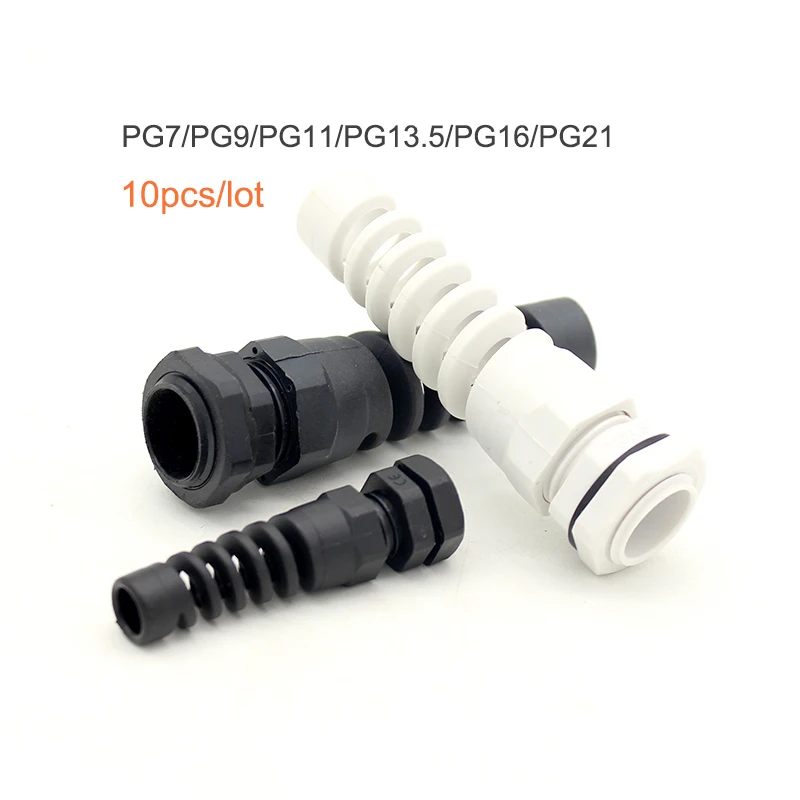 Anti-bending Cable Connector PG7/9/11/13.516/19 Corrugated Pipe Waterproof Bending Resistance Cable Harness M12/16/18/20/22