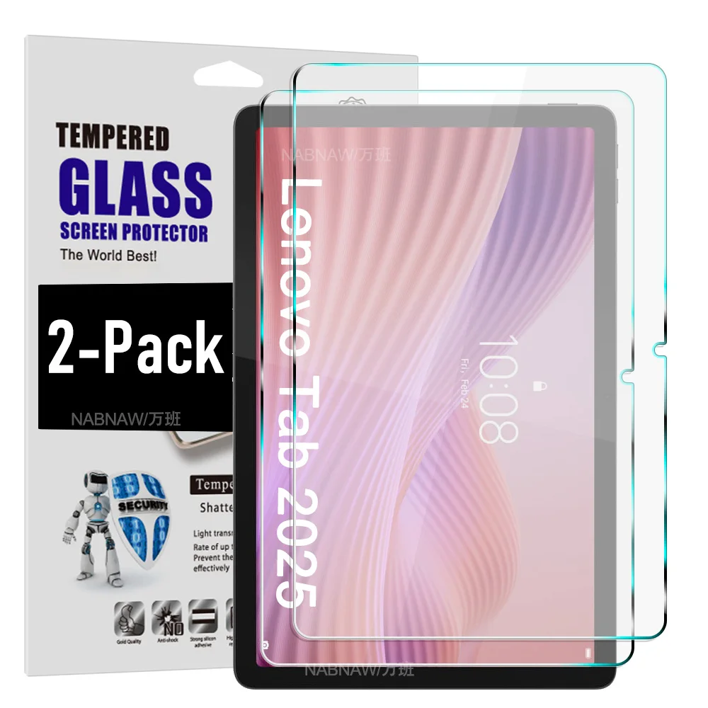 Premium Tempered Glass Screen Protector for 10.1 Tablets - 2 Pack, Clear HD Film, 9H Hardness