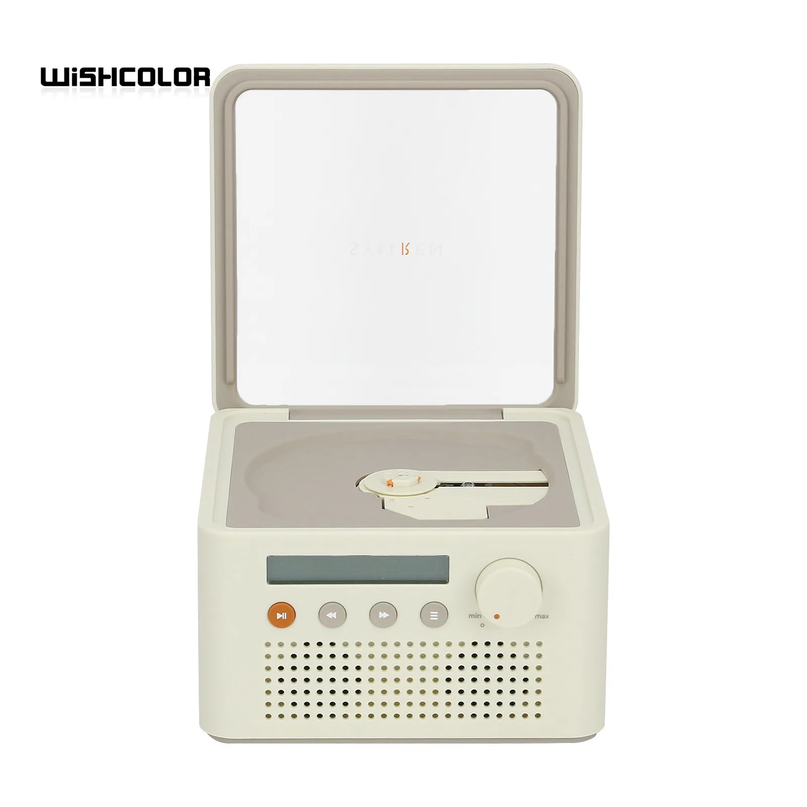 시트렌 R200 레트로 올인원 CD 플레이어, Wishcolor 화이트, 휴대용 블루투스 스피커, DC 5V, C타입 CD 플레이어