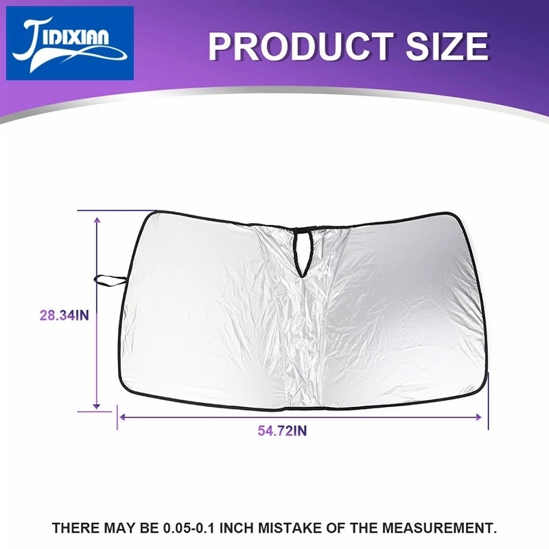 JIDIXIAN Car Front Windshield Visor Sunshades Cover for Dodge Durango 2011 2012 2013 2014 2015 2016 2017 2018 Up