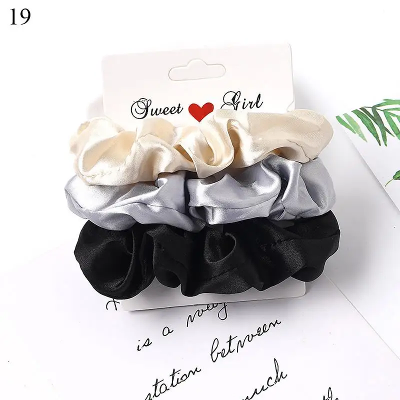 Women Hair Accessories Ladies Solid color Bows Scrunchies Ponytail Female Scrunchy Elastic Hair Ropes Headwear For Women hair clip ins Hair Accessories