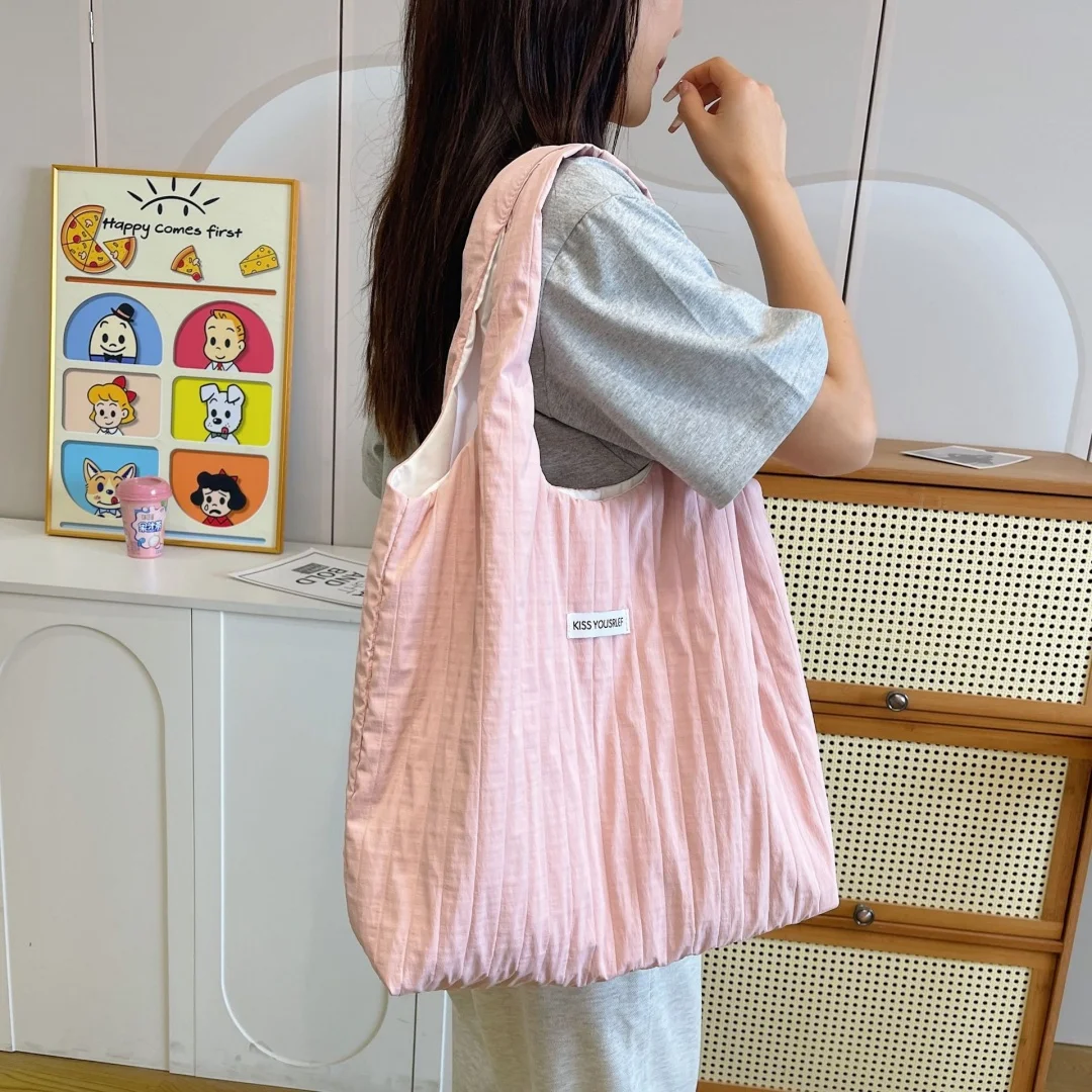 Borsa a Tracolla in Tessuto Texturizzato alla Moda con Cinghia Larga per Donne, Ideale per Lavoro Quotidiano e Shopping, Spaziosa Borsa a Mano con Tasca per Telefono