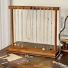 Présentoir organisateur de bijoux en bois massif, support de comptoir suspendu pour chaînes, boucles d'oreilles, Bracelets, vitrine, support de rangement