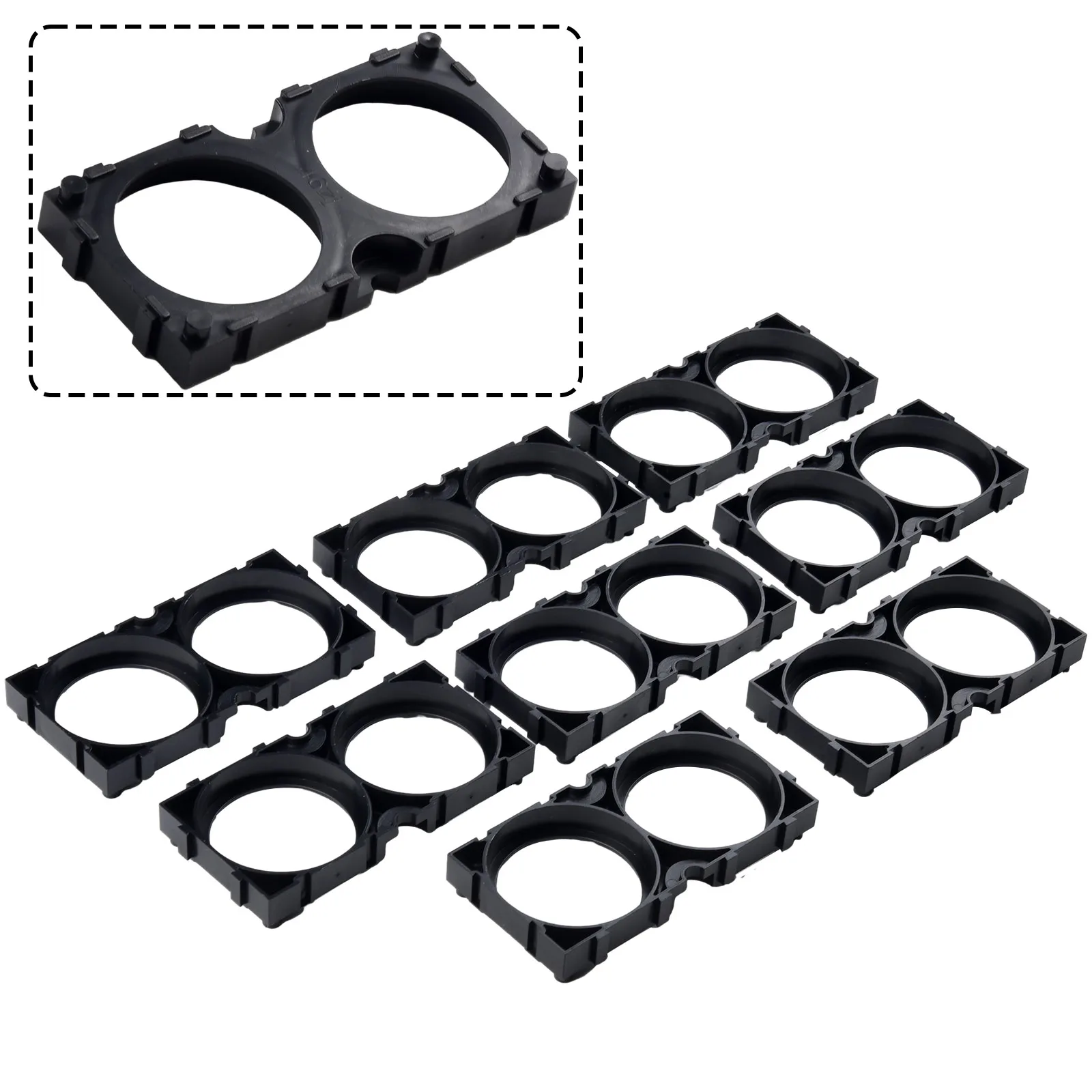 

Bracket Battery Holder Fitting Household Instrument Plastic Frame Power Replacement Splicable Stand 8pcs Durable