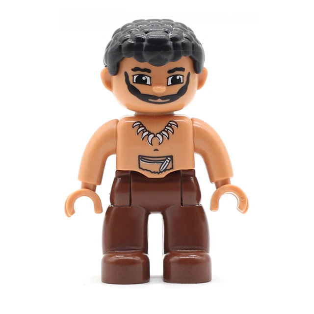 Big Size Action Figures City Princess Policemen Family Building Block Doll Character Accessory Toys Assembly Children Kids Gift Indian boy