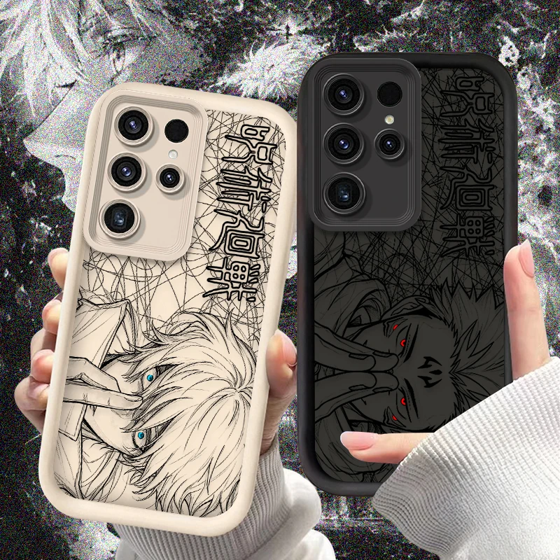Satoru Gojo Messy Doodle Linework Soft Phone Case