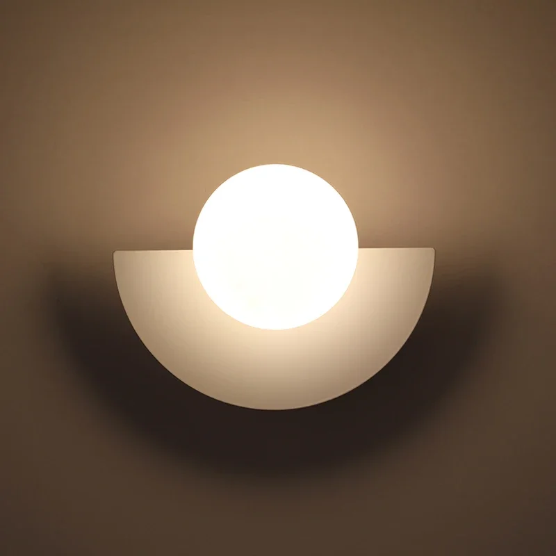 북유럽 LED 침실 침대 옆 벽 램프, 심플한 컬러 디자이너, 크리에이티브 거실 복도 서재 실내 조명