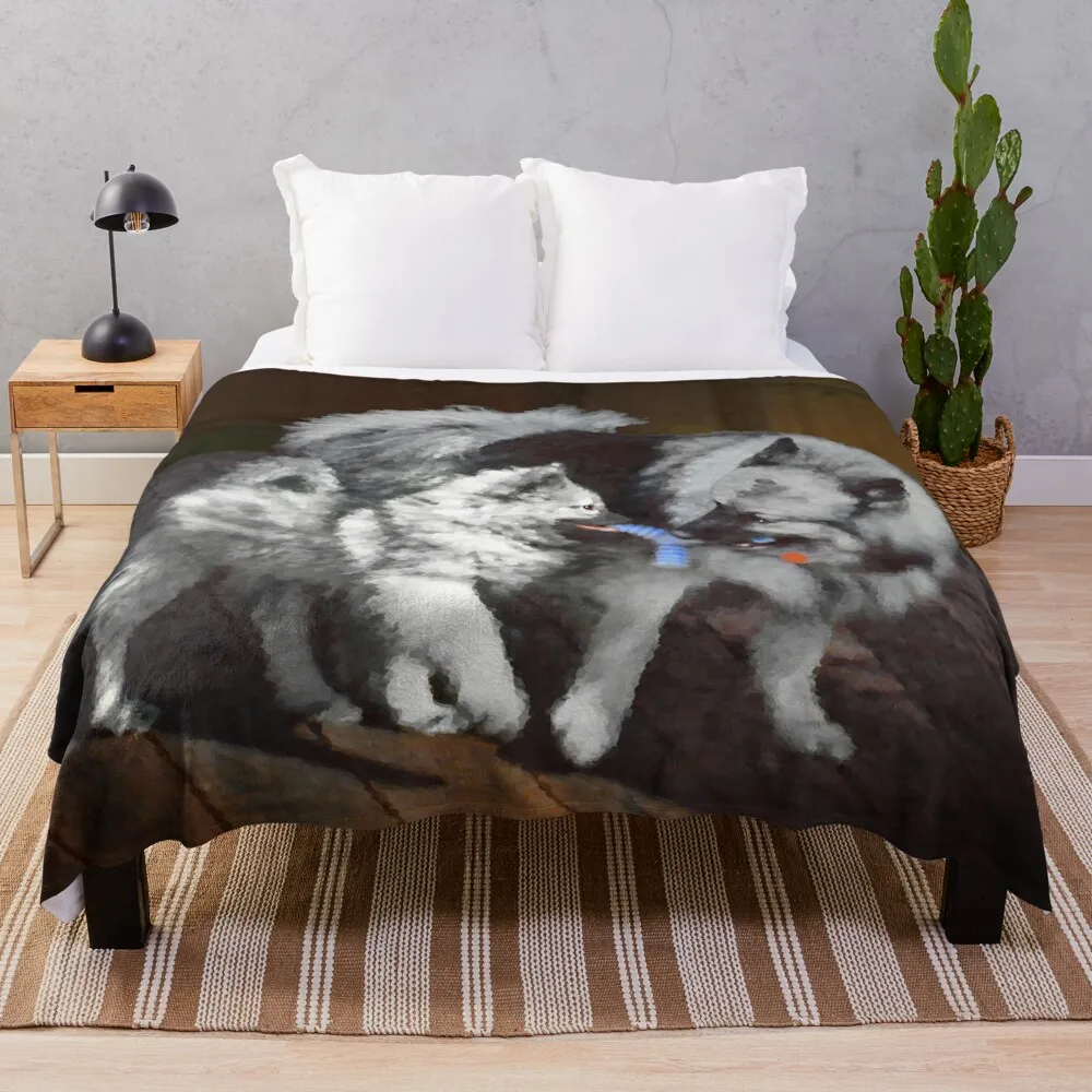 Keeshond Playtime Throw Coperta Divani Per Bambini Divano Letto Letto Coperte A Quadri