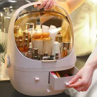 Large Capacity Cosmetic Storage Box Bathroom Desktop Beauty Makeup Organizer Skin Care Storage Drawer Waterproof Dustproof 2
