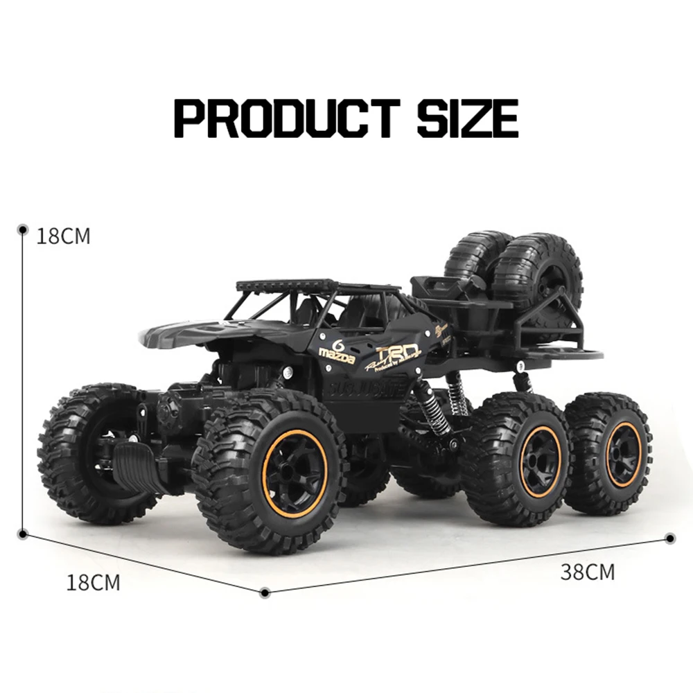 1/12 6WD RC 자동차, 리모컨 크롤러 드리프트 오프로드 차량, 고속 전기 자동차 트럭 장난감, 남아용 어린이 선물, 38cm, 2.4Ghz