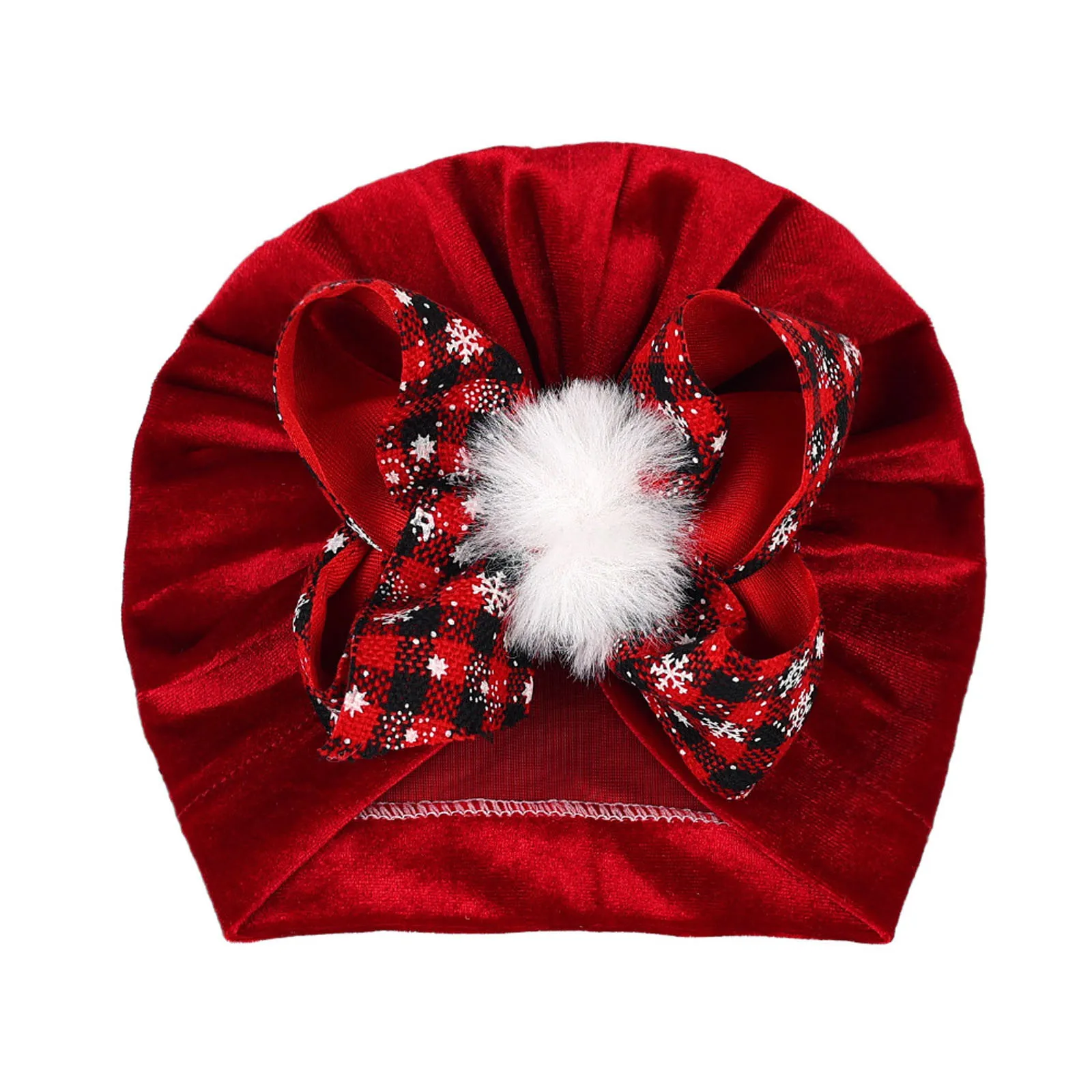 Baby Christmas Big Bow Turban Hats Bohemia Cap Girls Headwear Bun Knot Sports Hats Hat Organizer for Baseball Caps Wall