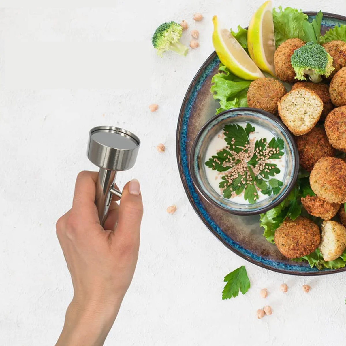 Meat Ball Maker Stainless Steel Meatball Maker Non-Stick Easy Release Scoop For Perfectly Shaped Meatballs & Salad Sandwiches Pvc-Free Kitch