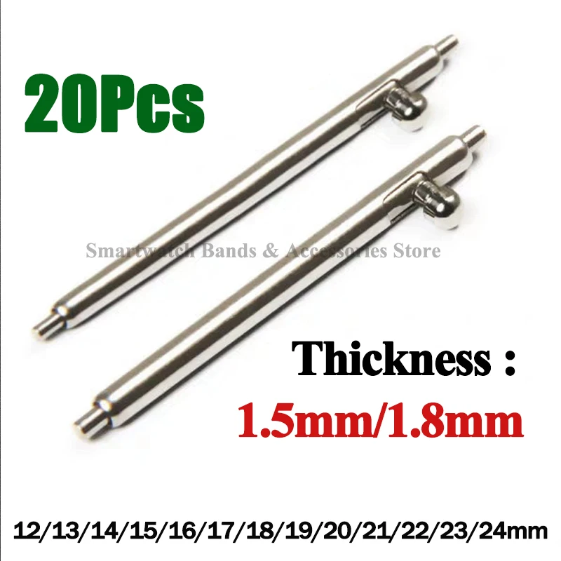 Premium Metal Quick Release Spring Bars - Set of 20