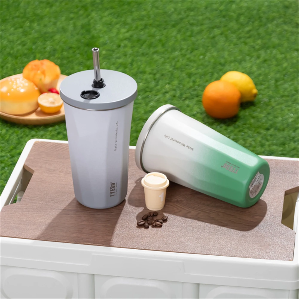 

Stainless Steel Coffee Cup Mug with Lid Coffee Mug Double Wall Coffee Tumbler with Handle Heat-resistant Drinkware Mug Bottles