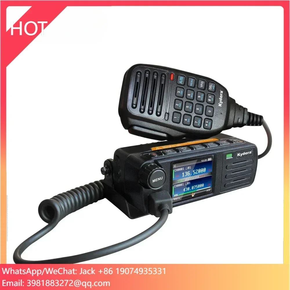 2026 VHF UHF 미니 듀얼 밴드 DMR 모바일 무전기 CDR-300UV 차량용 2밴드 DMR 아마추어 무전기 및 PC 케이블