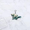 Game Chibis Cartoon Keychains for Accessories Bag Shadow Milk Pure Vanilla Mystic Flour Candy Apple Cookie Keyrings Kids Gift 4